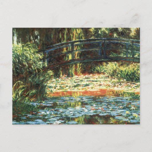 Brücke über den Wasserlilie-Teich von Claude Monet Postkarte (Vorderseite)