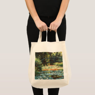 Brücke über den Wasserlilie-Teich von Claude Monet Tragetasche