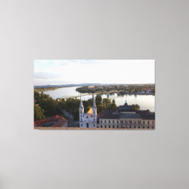 Brücke über die Donau - Verbindung zwischen Ungarn Leinwanddruck