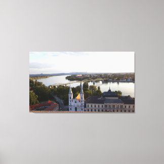Brücke über die Donau - Verbindung zwischen Ungarn Leinwanddruck