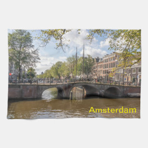 Brücke über die Keizersgracht, Amsterdam, Niederla Geschirrtuch