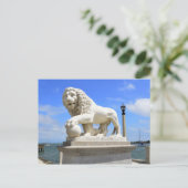 Brücke über die Löwenskulptur Postkarte (Stehend Vorderseite)