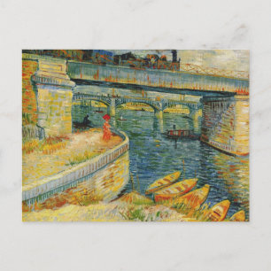 Brücke über die Seine bei Asnieres durch Van Gogh  Postkarte