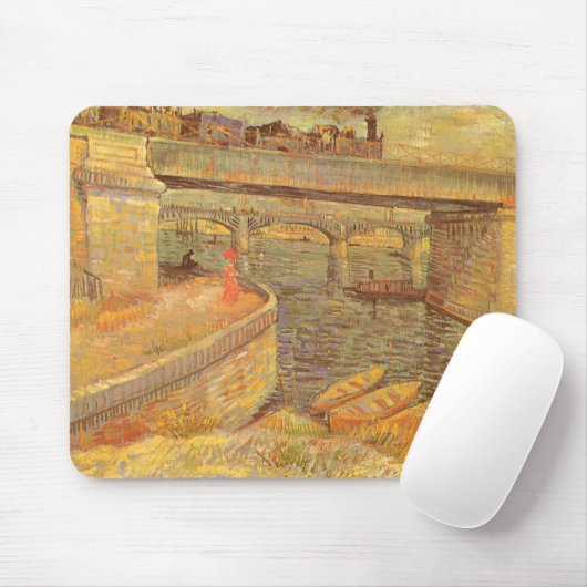Brücke über die Seine durch Vincent van Gogh Mousepad (Mit Mouse)