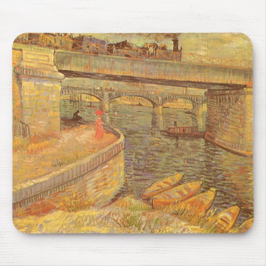 Brücke über die Seine durch Vincent van Gogh Mousepad (Vorne)