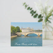 Brücke über die Seine in Paris, Frankreich Postkarte (Stehend Vorderseite)
