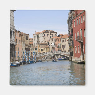 Brücke über einem Kanal, Canal Grande, Venedig, Magnet