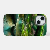 Brücke über einen Bach im Wald. 1 iPhone 15 Hülle (Rückseite (Horizontal))