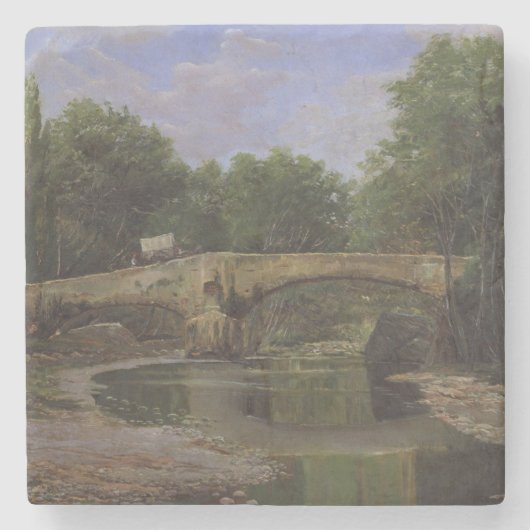 Brücke über einen Fluss in Spanien (durch Santiago Steinuntersetzer (Vorderseite)