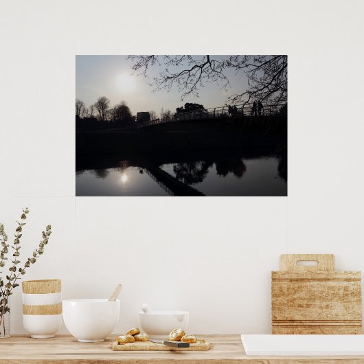 Brücke über einen Fluss Poster (Küche)