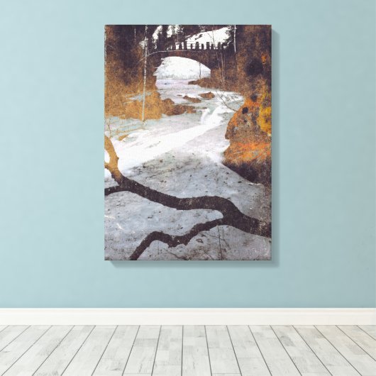 Brücke über einen Froststrahl von Alexandra Cook Leinwanddruck (Insitu (Holzboden))