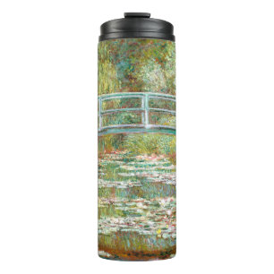 Brücke über einen Teich der Wasserlilien von Claud Thermosbecher