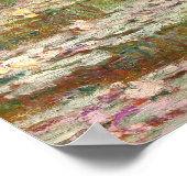 Brücke über einen Teich von Wasserläufen Poster (Ecke)