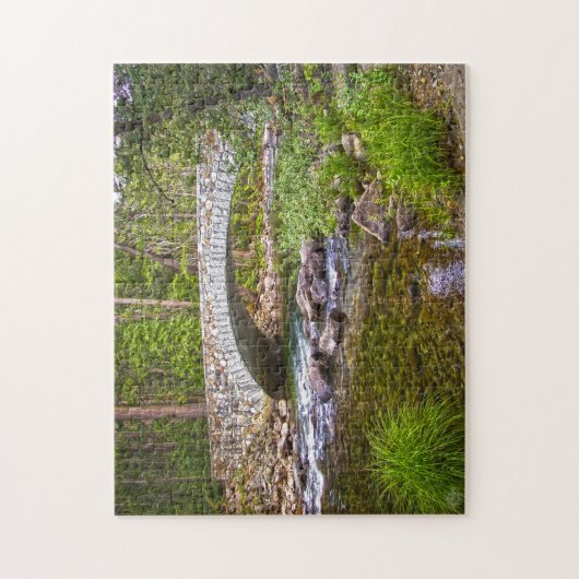 Brücke über funkelndem Strom Puzzle (Vertikal)