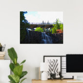 Brücke über Gooseberry Falls-Painting Print Poster (Heimbüro)