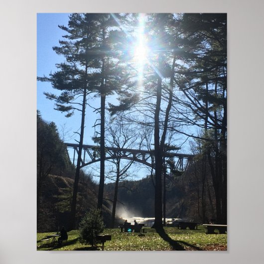 Brücke über Letchworth Staat Park Poster (Vorne)