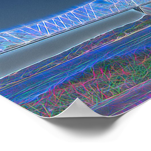 Brücke über Ohio River Electric Lines Pt Poster (Ecke)