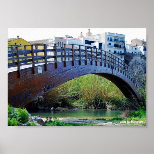 Brücke über Riba-roja de Túria Poster (Vorne)