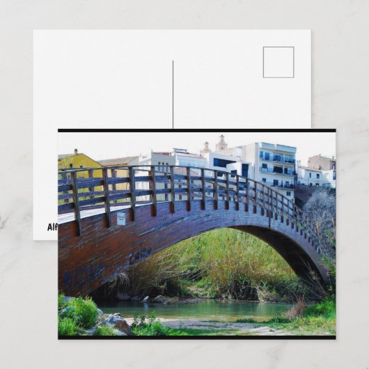 Brücke über Riba-roja de Túria Postkarte (Vorne/Hinten)