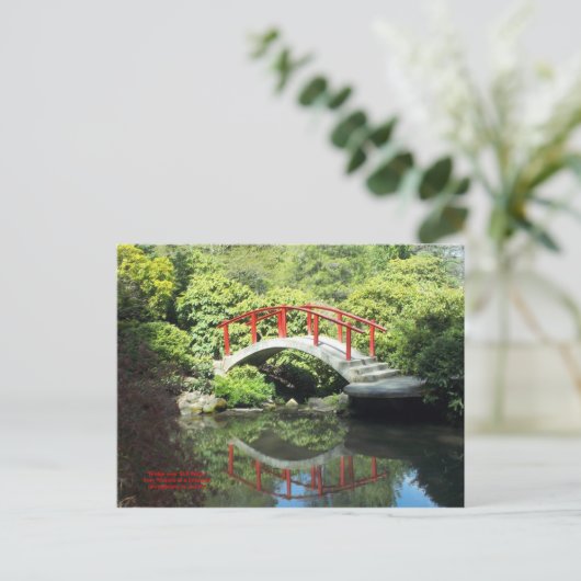 Brücke über Stillwasser Postkarte (Stehend Vorderseite)