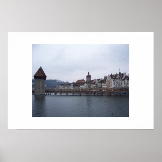 Brücke über Wasser Poster