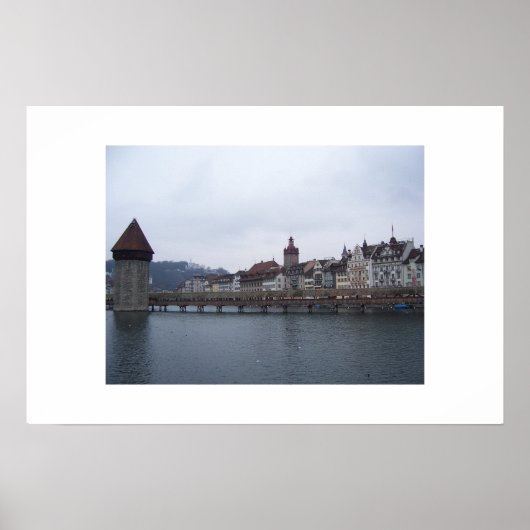 Brücke über Wasser Poster (Vorne)