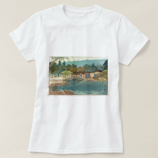 Brücke über Wasser-Vintager japanischer Kunst T-Shirt
