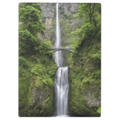 Brücke über Wasserfall Atemberaubende Landschaftsf Klemmbrett (Rückseite)