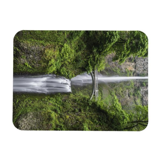 Brücke über Wasserfall Landschaft Magnet (Horizontal)