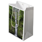 Brücke über Wasserfall-Landschaft Mittlere Geschenktüte (Rückseite Schrägansicht)