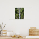 Brücke über Wasserfall Landschaft Poster (Küche)