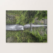 Brücke über Wasserfall-Landschaft Puzzle (Horizontal)