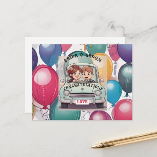 BRÜCKE UND GRUPPE ANKÜNDIGUNGSPOSTKARTE (Vorderseite/Rückseite Beispiel)