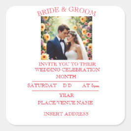 BRÜCKE UND GRUPPE QUADRATISCHER AUFKLEBER