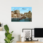Brücke und Kanal in Venedig (1900) Poster (Heimbüro)