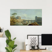Brücke und Schloss Sant'Angelo, 1745 Poster (Heimbüro)