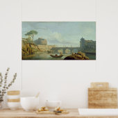 Brücke und Schloss Sant'Angelo, 1745 Poster (Küche)