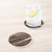 Brücke und Shack-Untersetzer Sandstein Untersetzer (Seite)