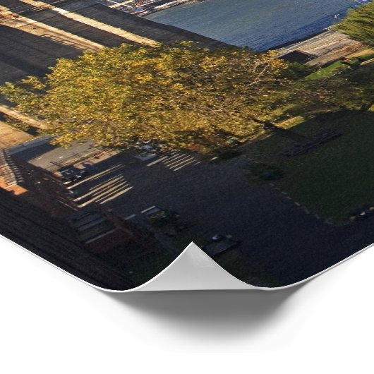 Brücke und Stadtbild Poster (Ecke)