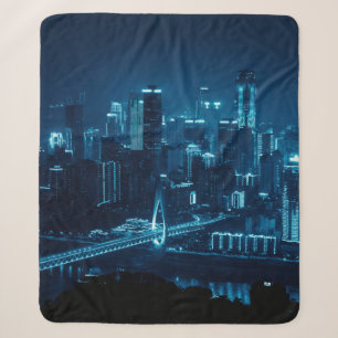Brücke und städtische Architektur bei Nacht in Cho Sherpadecke