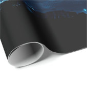 Brücke und städtische Architektur in der Nacht in Geschenkpapier (Rolleneckpunkt)