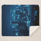 Brücke und städtische Architektur in der Nacht in  Sherpadecke (Vorderseite (Horizontal))