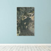 Brücke unter Balance Rock View Leinwanddruck (Insitu (Holzboden))