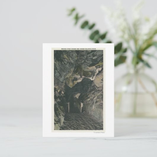Brücke unter Balance Rock View Postkarte (Stehend Vorderseite)