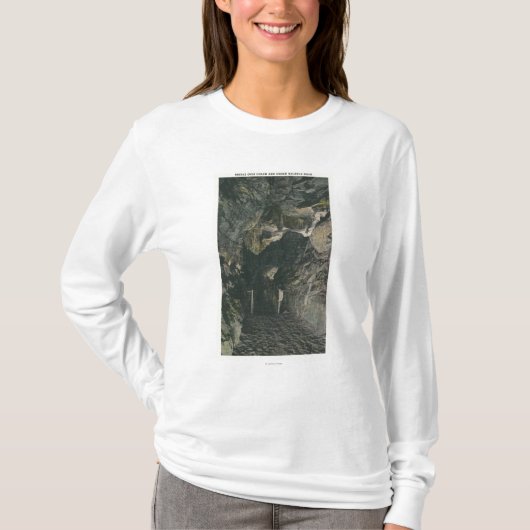 Brücke unter Balancen-Felsen-Ansicht T-Shirt (Vorderseite)