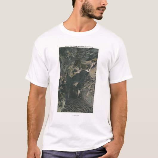 Brücke unter Balancen-Felsen-Ansicht T-Shirt (Vorderseite)
