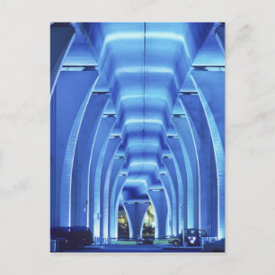 Brücke, unter der Beleuchtung, Hafen von Miami, Postkarte