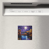 Brücke unter Mondlicht 1 Magnet (In Situ (Geschirrspüler))