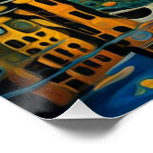 Brücke unter Mondlicht 9 Poster (Ecke)