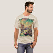 Brücke Venice Rialto und Gondeln T-Shirt (Vorne ganz)